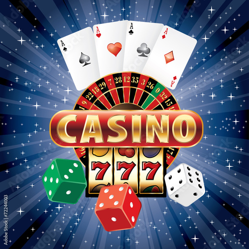 casino blue dice card