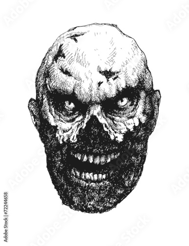 Zombie. Hand drawn. Vector illustration eps8