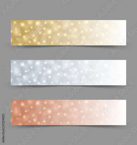 Glittering banners