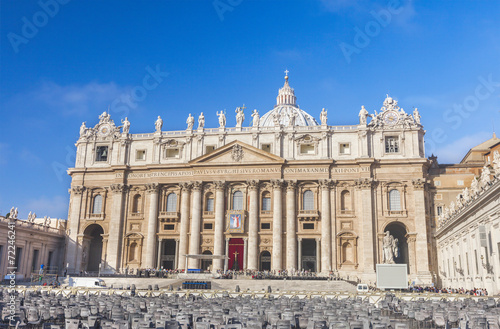 vatican city square view with basilica