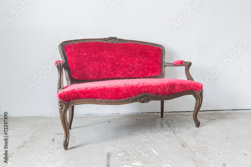 Wallpaper Mural Red Vintage sofa Torontodigital.ca