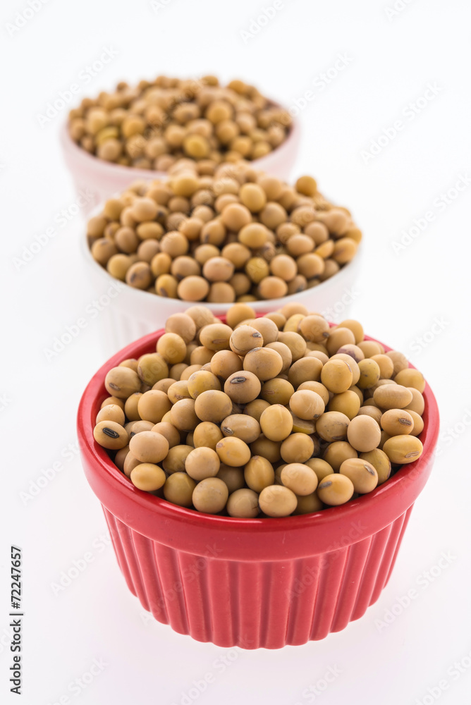 Soybean isolated on white background Soybean isolated on white background