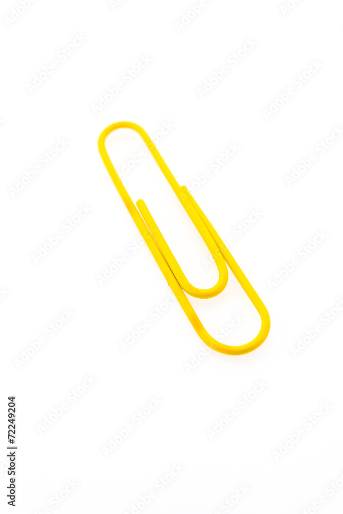 Obraz premium Paper clip isolated on white background