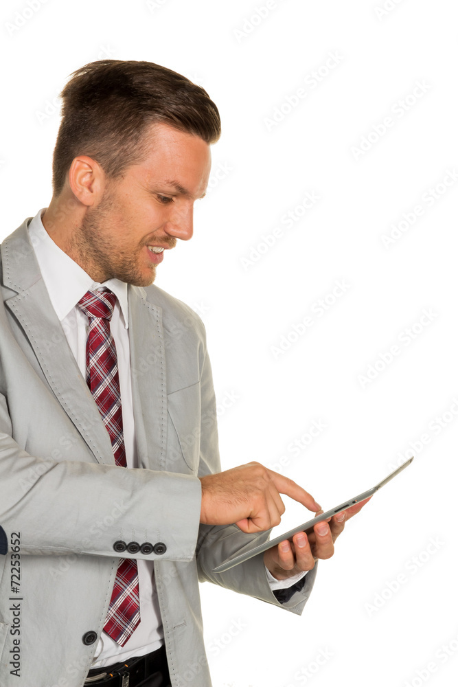 Manager mit Tablet Computer Manager mit Tablet Computer