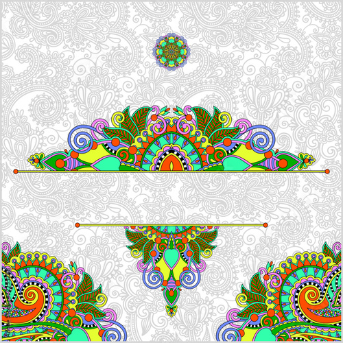 invitation card with neat ethnic background