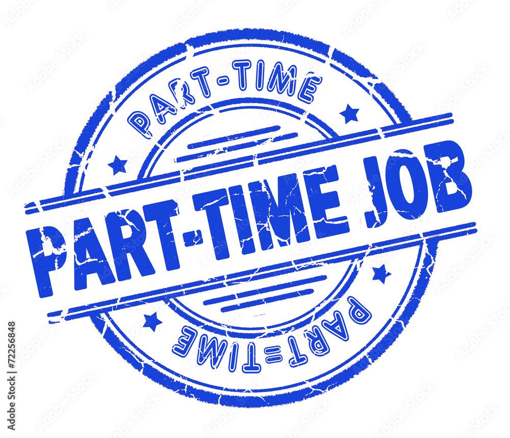 Fototapeta premium part-time job stamp