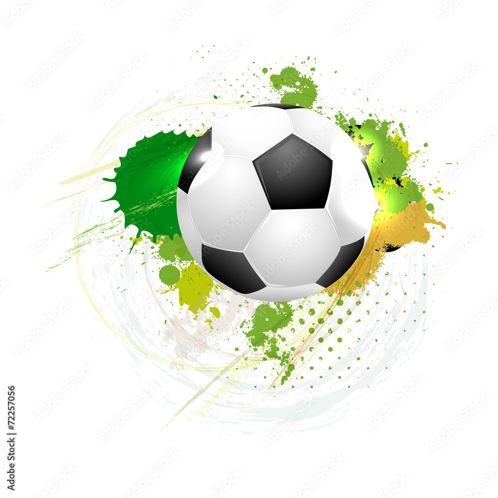 Soccer ball on grungy background