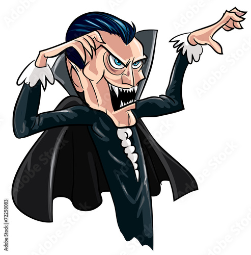 Cartoon threatening vampire