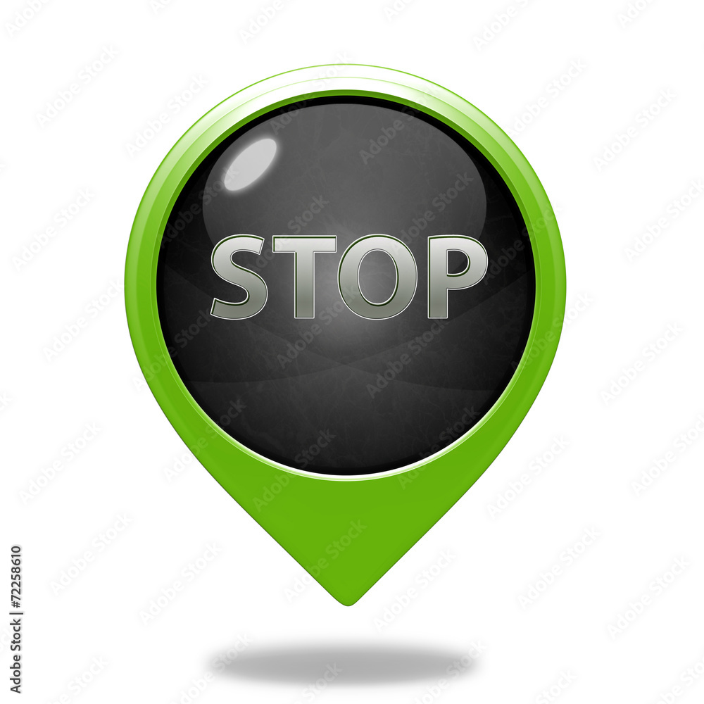 stop pointer icon on white background stop pointer icon on white background