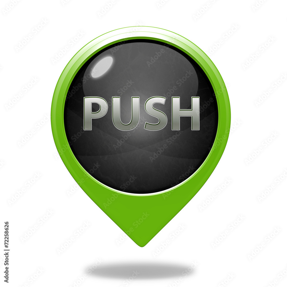 push pointer icon on white background push pointer icon on white background