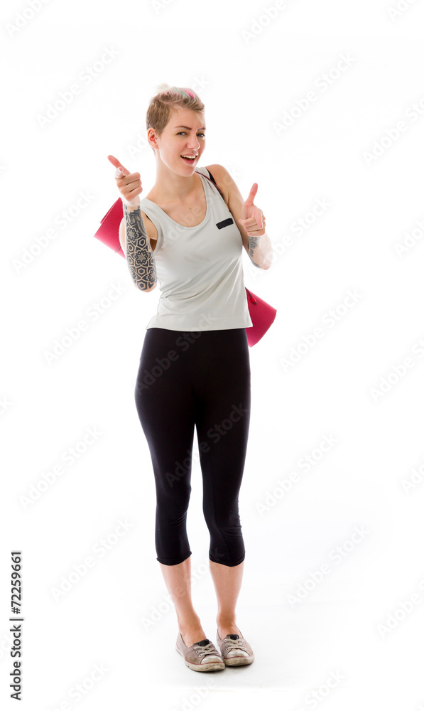 model isolated on plain background fingers pointing to camera model isolated on plain background fingers pointing to camera