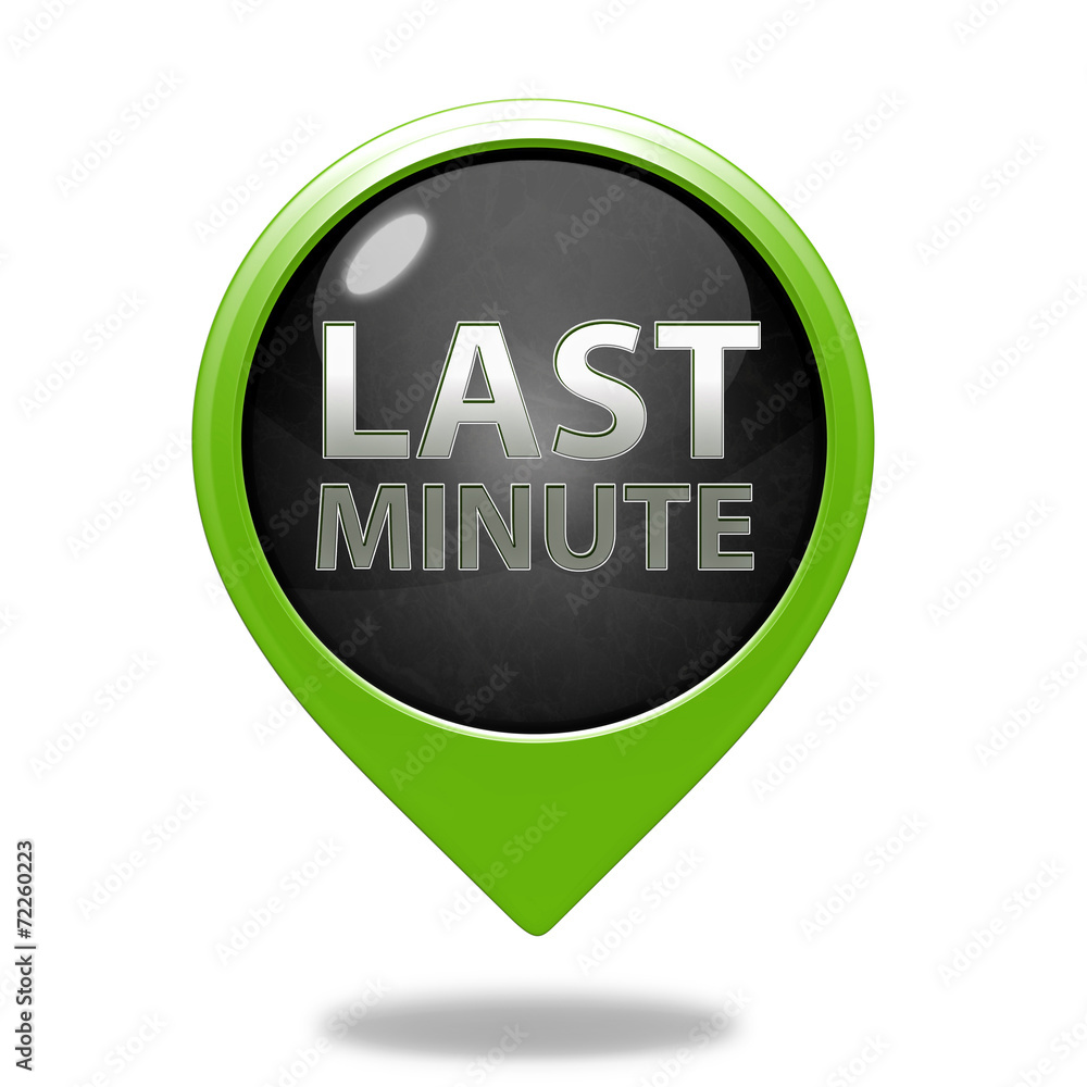 Last minute pointer icon on white background Last minute pointer icon on white background