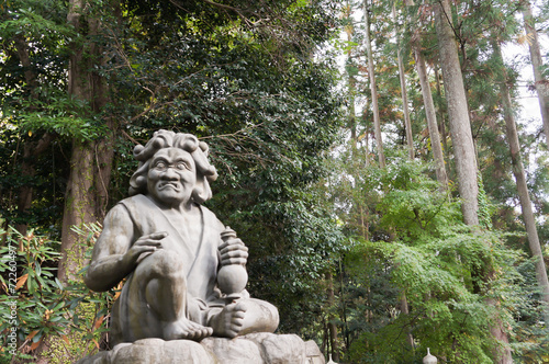 Bronze statue of the ascetic in yoshino mountain,nara,japan