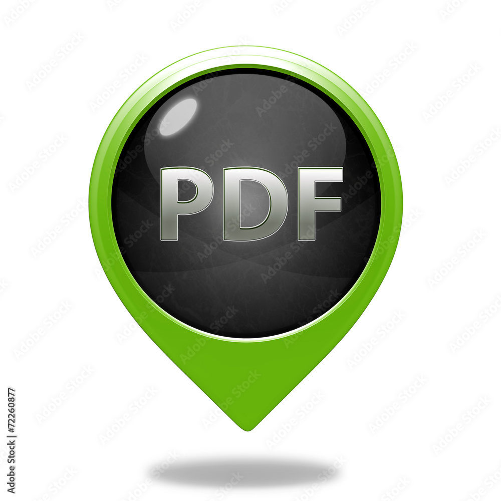 Pdf pointer icon on white background Pdf pointer icon on white background