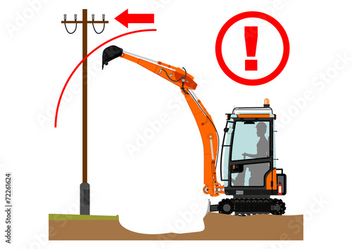The excavator dangers