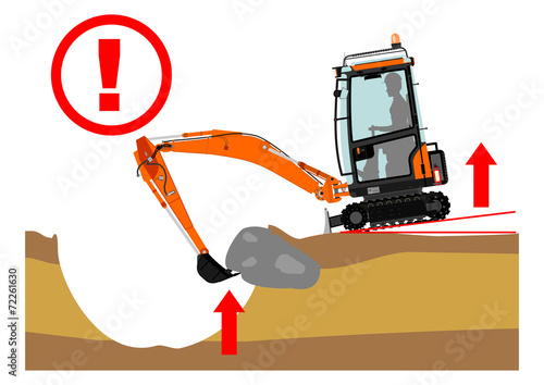 The excavator dangers