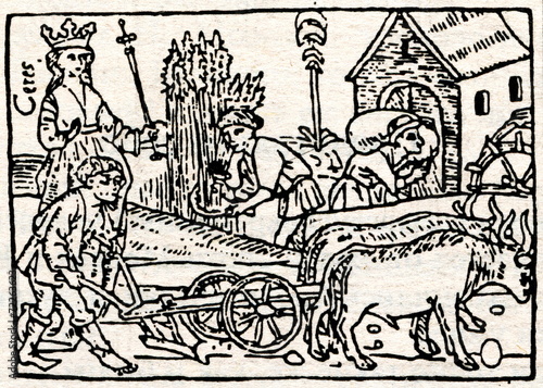 Obraz na płótnie Medieval draving