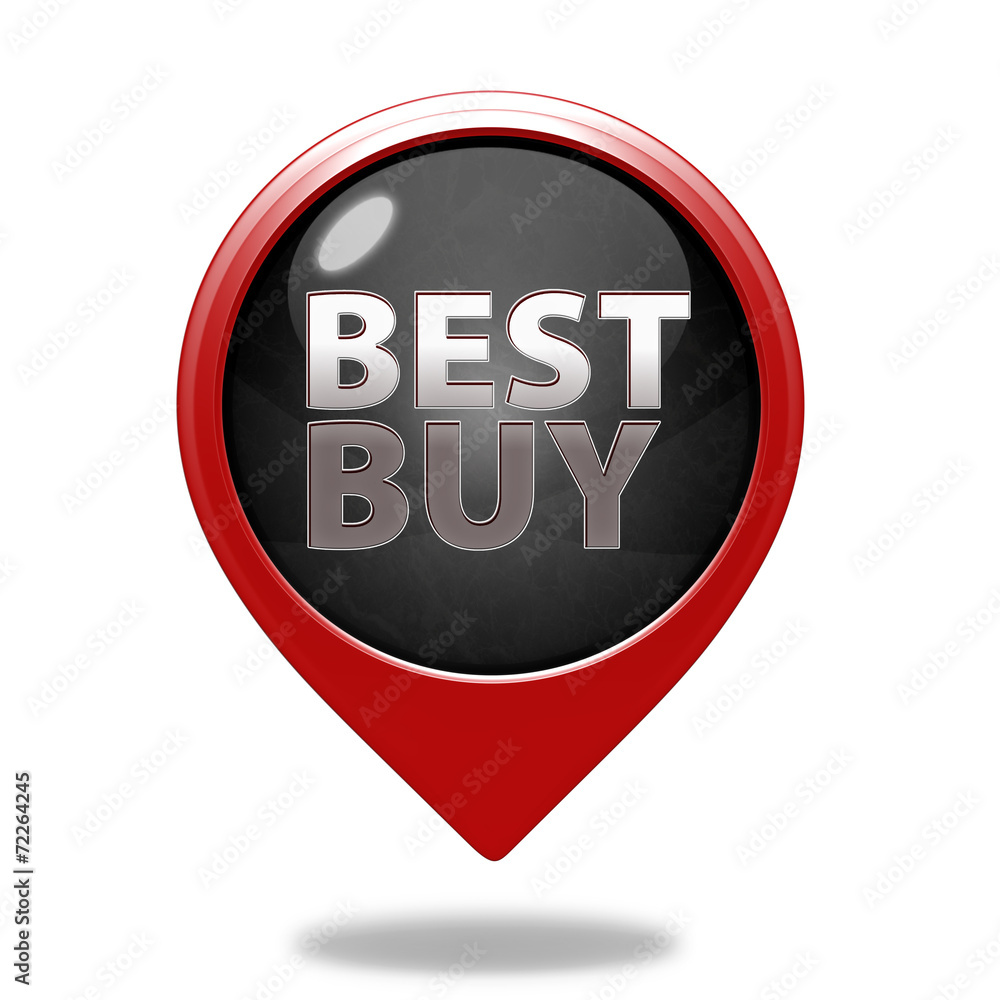 Best buy circular icon on white background