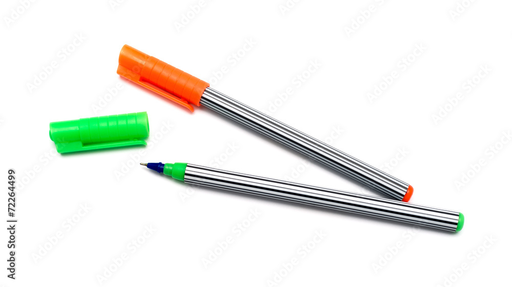 two pens on a white background