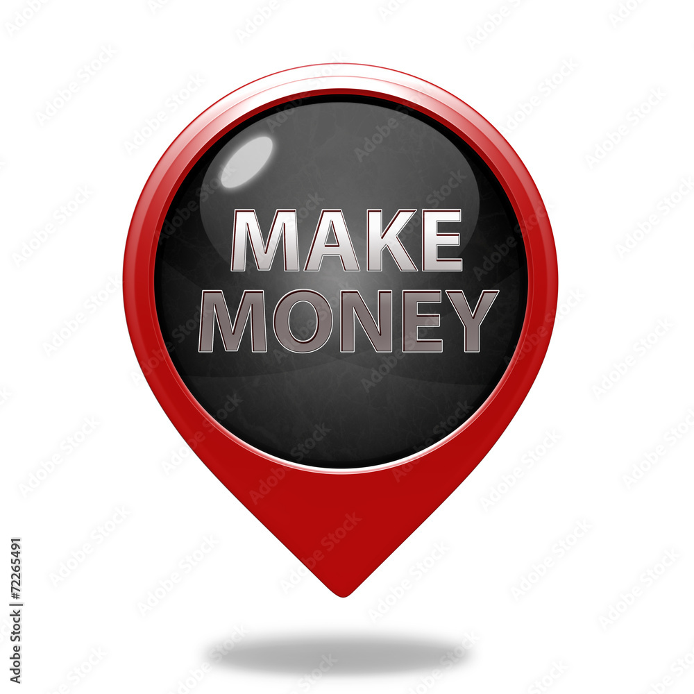 Make money pointer icon on white background Make money pointer icon on white background