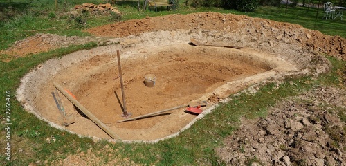 Construction d'un bassin de jardin