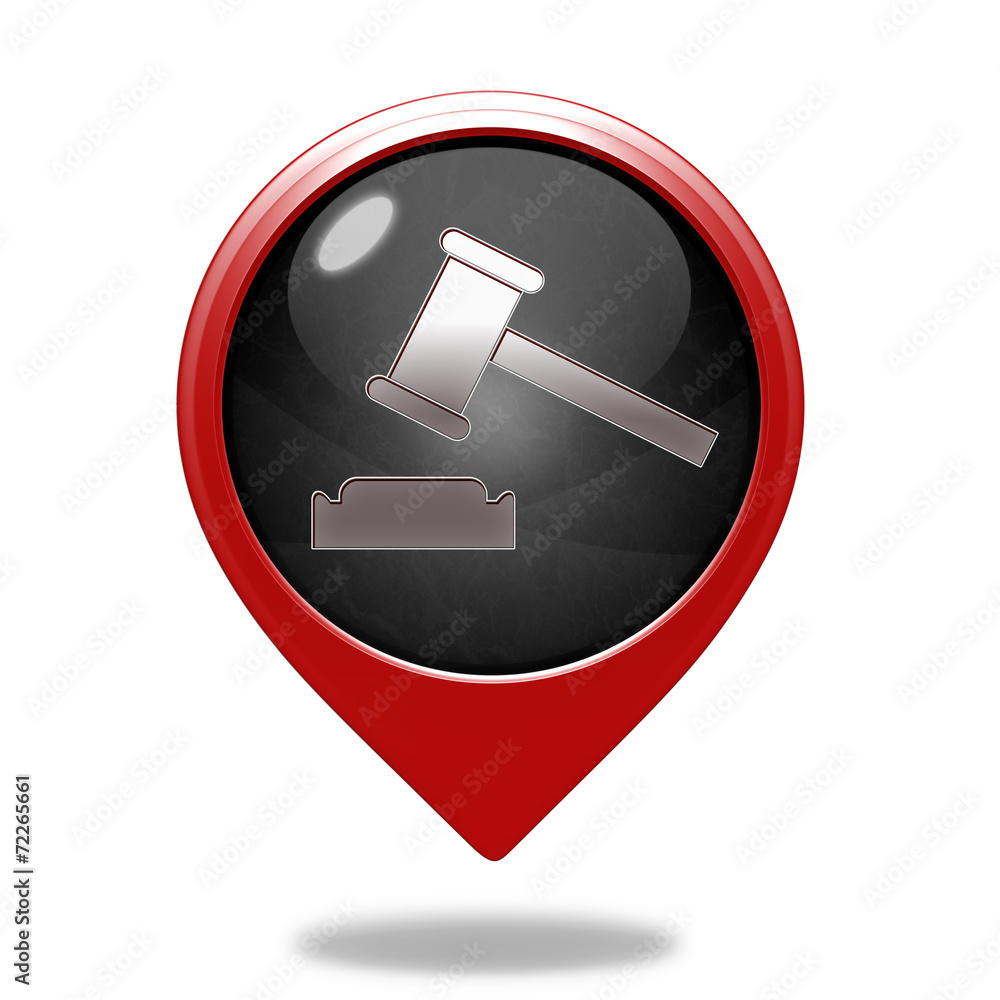Auction pointer icon on white background Auction pointer icon on white background