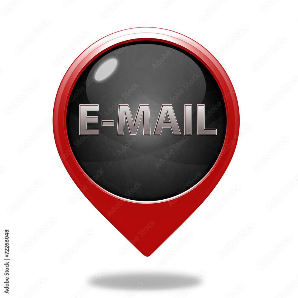 E-mail pointer icon on white background E-mail pointer icon on white background