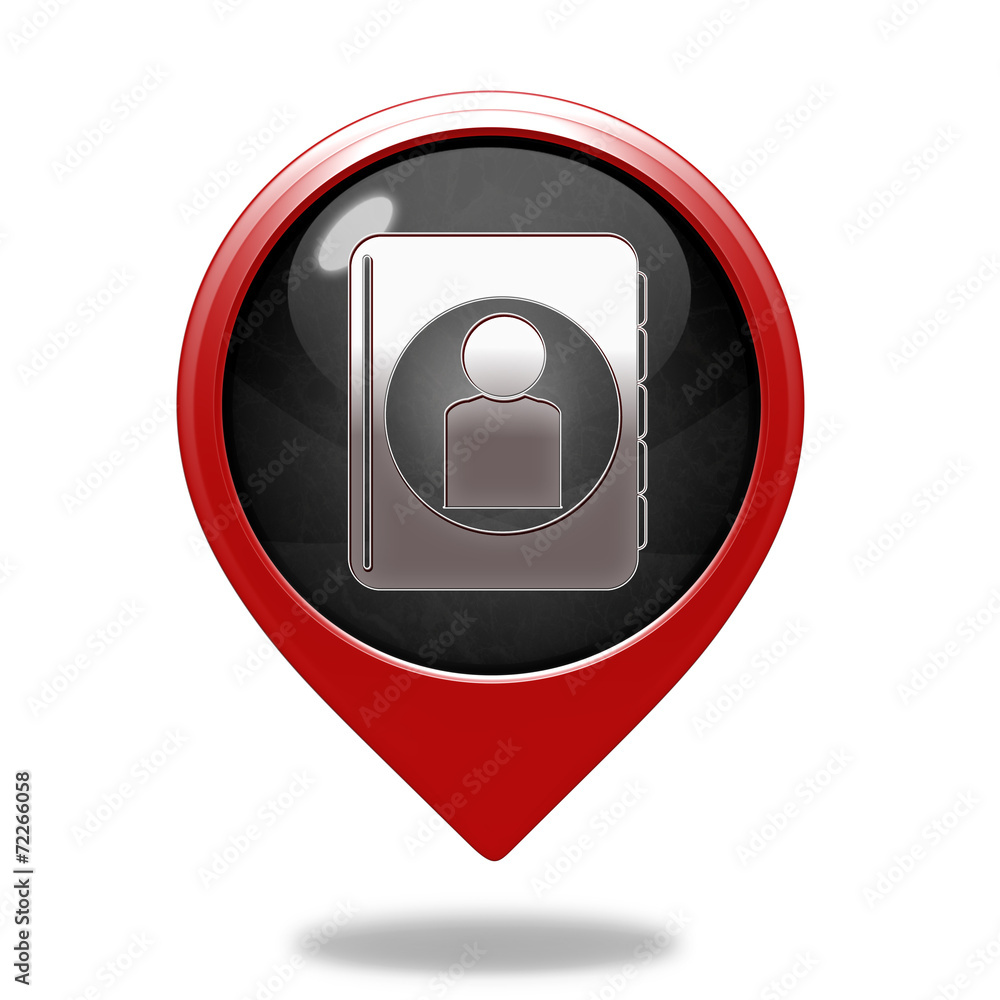 Profile pointer icon on white background Profile pointer icon on white background