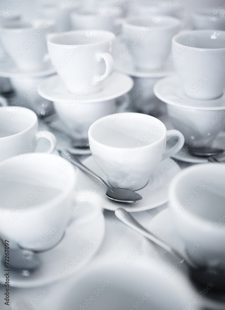 Stacked coffee and tea cups Stacked coffee and tea cups