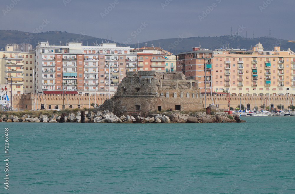 Ancient fort and city. Civitavecchia, Italy
