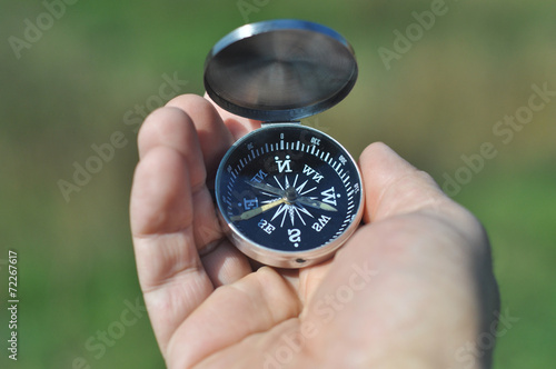 compass in the palm of your hand.