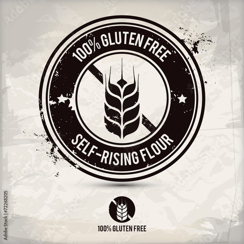 alternative gluten free stamp on textured background