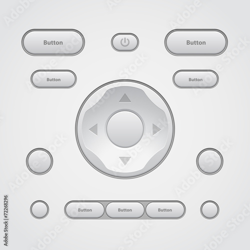 Modern Light UI Controls Web Design Software Elements