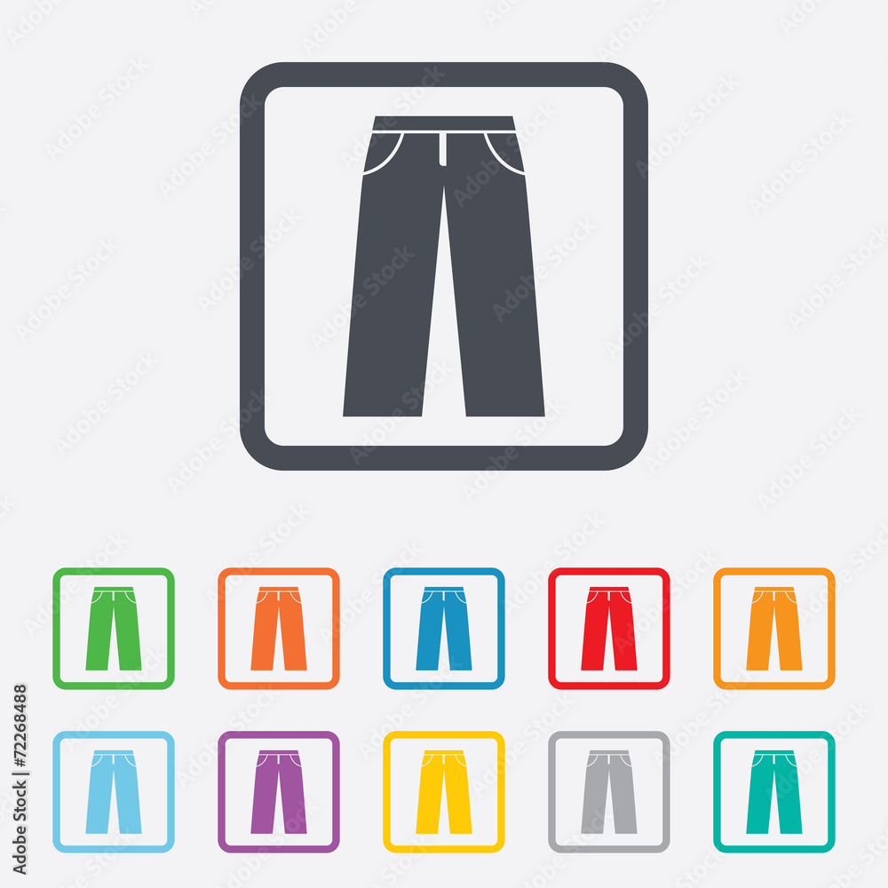 Men's jeans or pants sign icon. Clothing symbol. Men's jeans or pants sign icon. Clothing symbol.