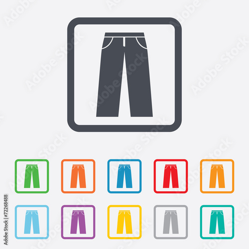Men s jeans or pants sign icon. Clothing symbol.