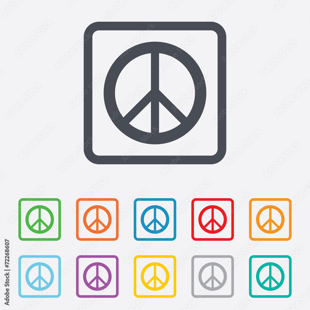 Peace sign icon. Hope symbol Peace sign icon. Hope symbol