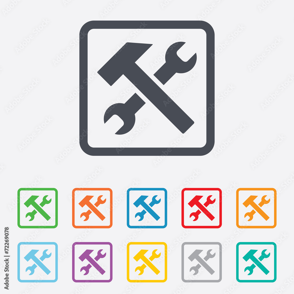 Repair tool sign icon. Service symbol. Repair tool sign icon. Service symbol.