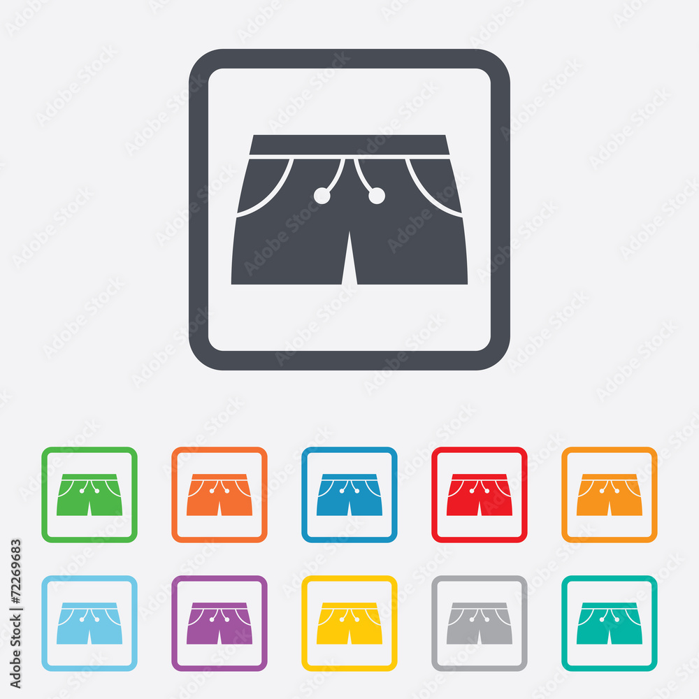 Women's sport shorts sign icon. Clothing symbol. Women's sport shorts sign icon. Clothing symbol.