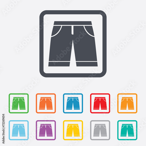 Men's Bermuda shorts sign icon. Clothing symbol.
