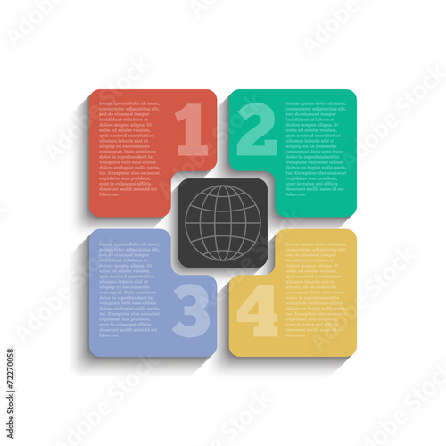 Infographic design 5 colorful element, concept template