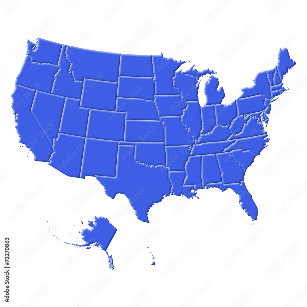 USA map celeste
