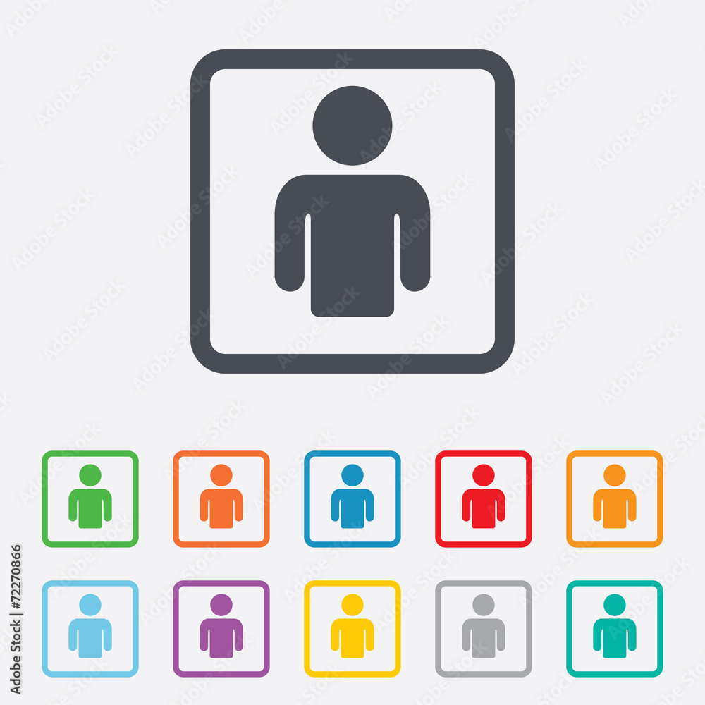 User sign icon. Person symbol. User sign icon. Person symbol.