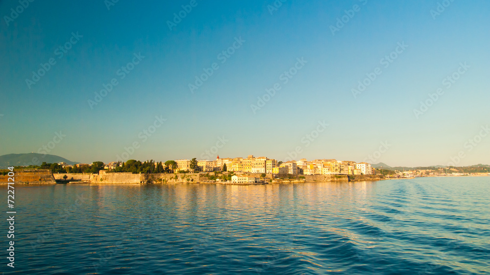 Corfu town - Greece. View from the sea