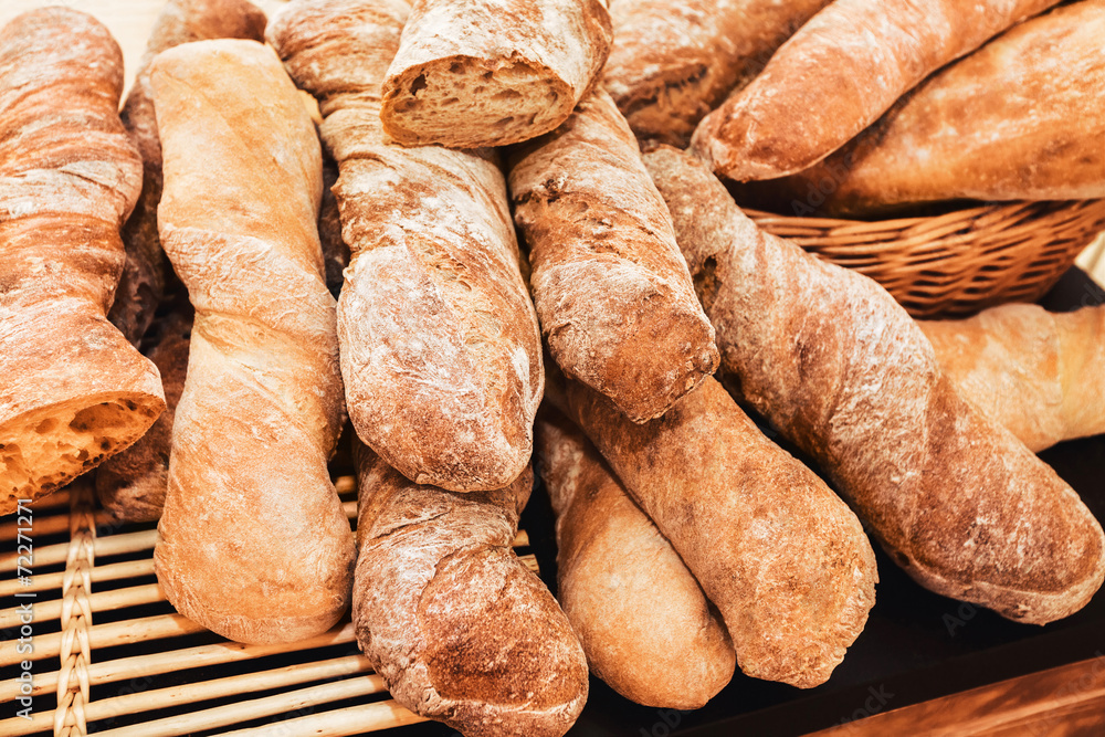 pile of french baguette