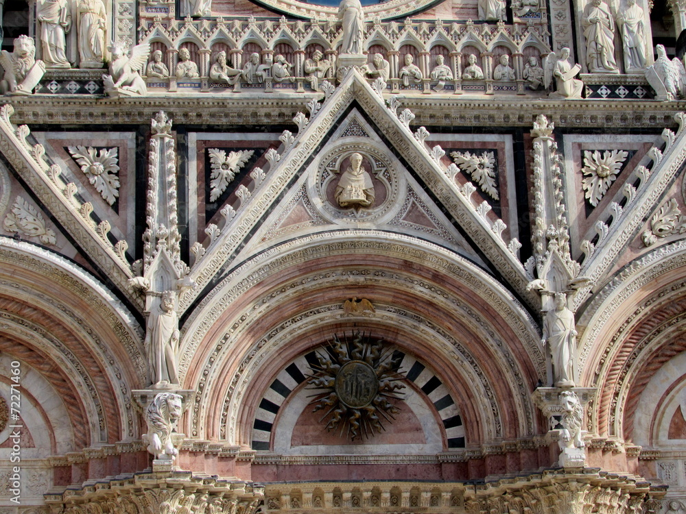 Catedral de Siena - Vista parcial del frente