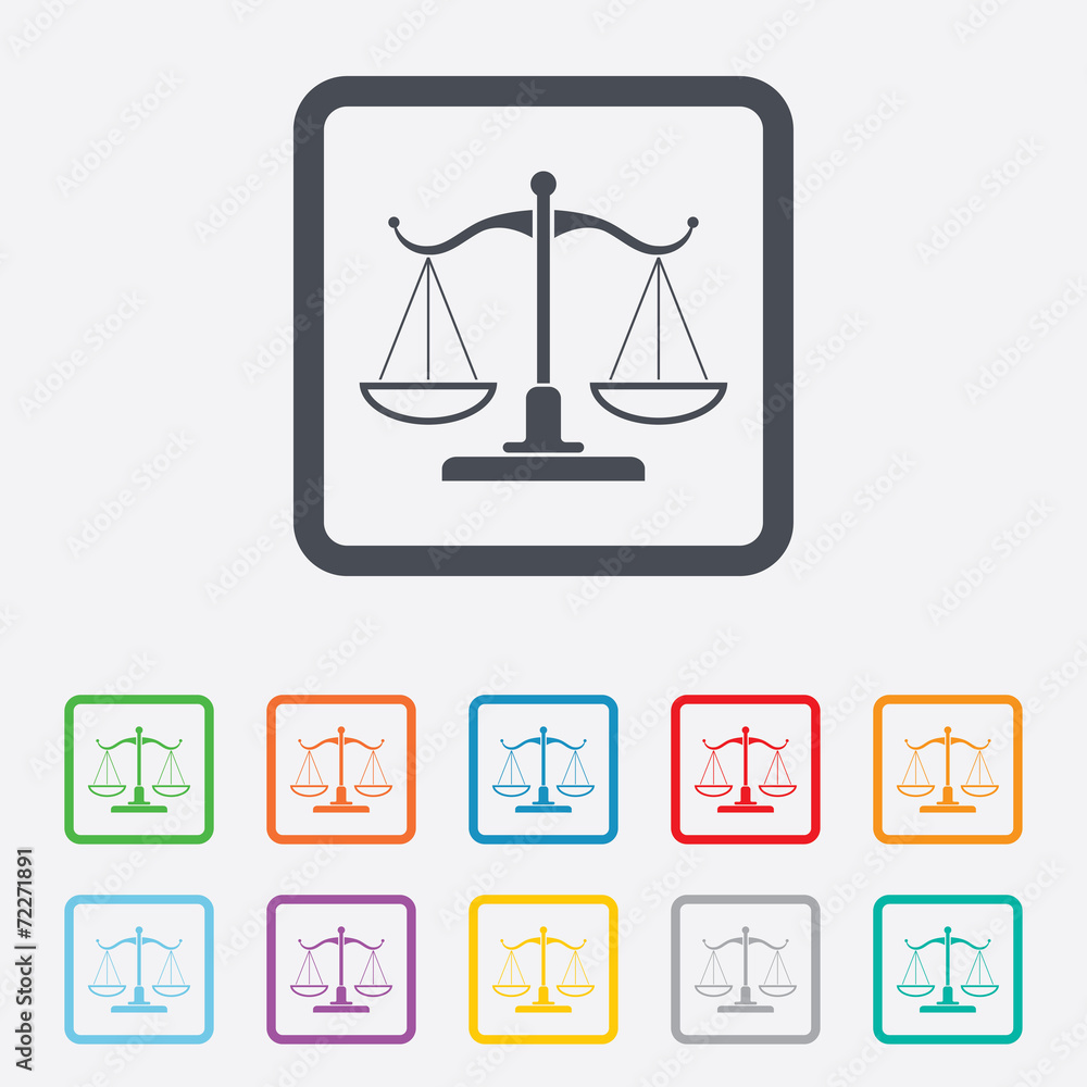 Scales of Justice sign icon. Court of law symbol Scales of Justice sign icon. Court of law symbol