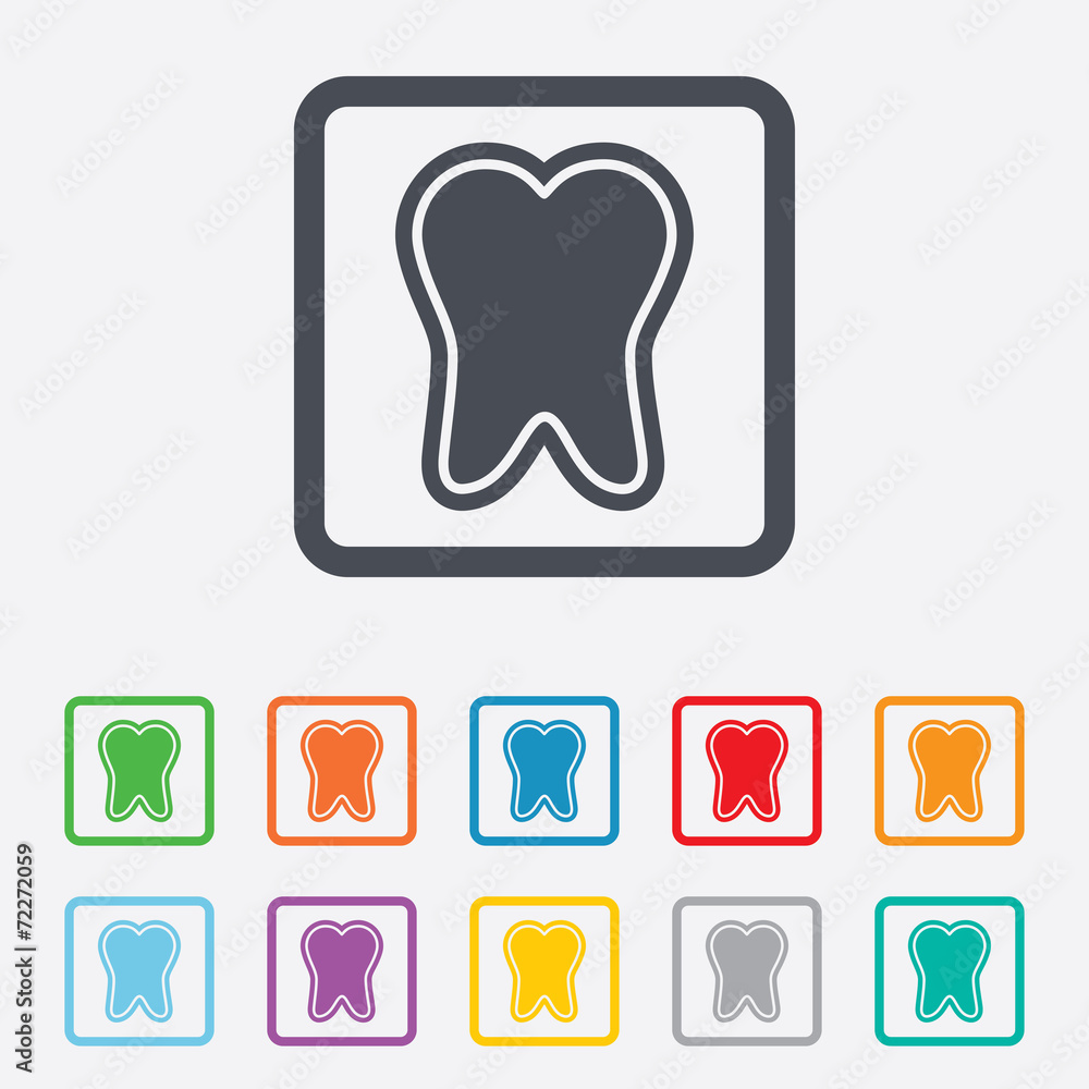 Tooth enamel protection sign icon. Dental care symbol. Tooth enamel protection sign icon. Dental care symbol.