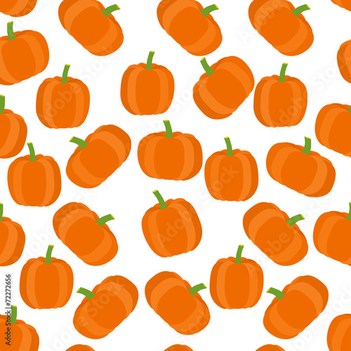 Vector cute seamless pumpkin texture