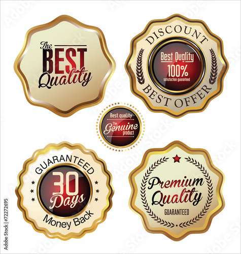 Premium quality golden labels collection