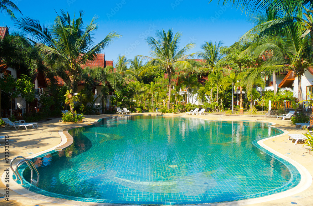 Obraz premium Romantic Villa Paradise Pool